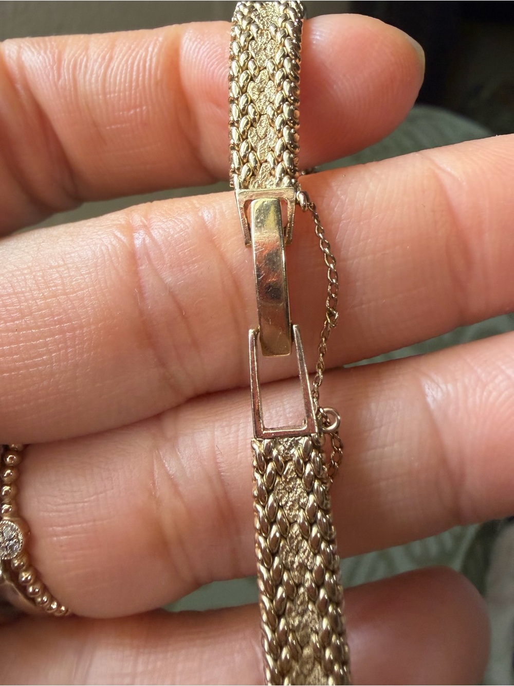 Rolex Women's Gold Bracelet Watch with Textured Woven Band - Picture 5 of 5